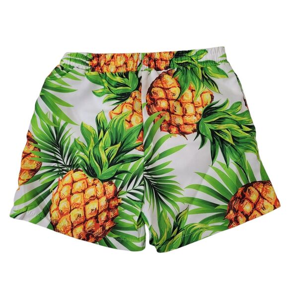 IFFEI Boys "Family Matching" Pineapple Print Swim Shorts, Size 3T-4T - Picture 2 of 9